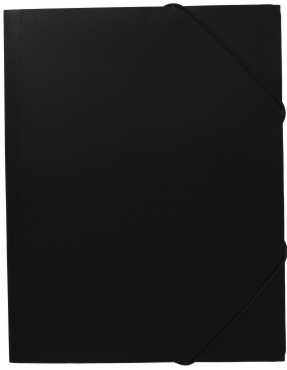 Nachhaltiger Eckspanner A4 aus Post-Consumer-Recycling PP - Farbe: schwarz